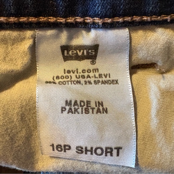 Levi’s 512 Perfectly Slimming Jeans Women’s Sz 16P Short Cotton Denim Flattering - Picture 7 of 8